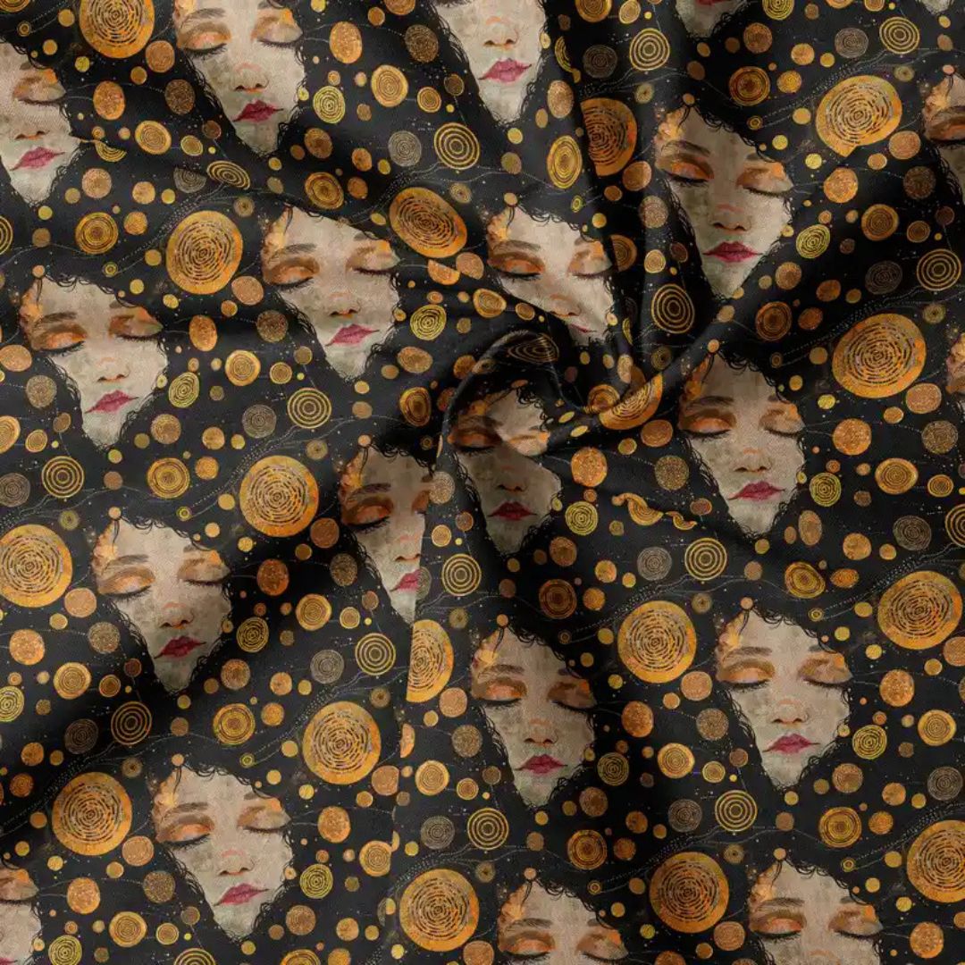 Handmayk Multi-Purpose Polyester Fabric (Pre-Cut) - Art Collection (Mysterious)