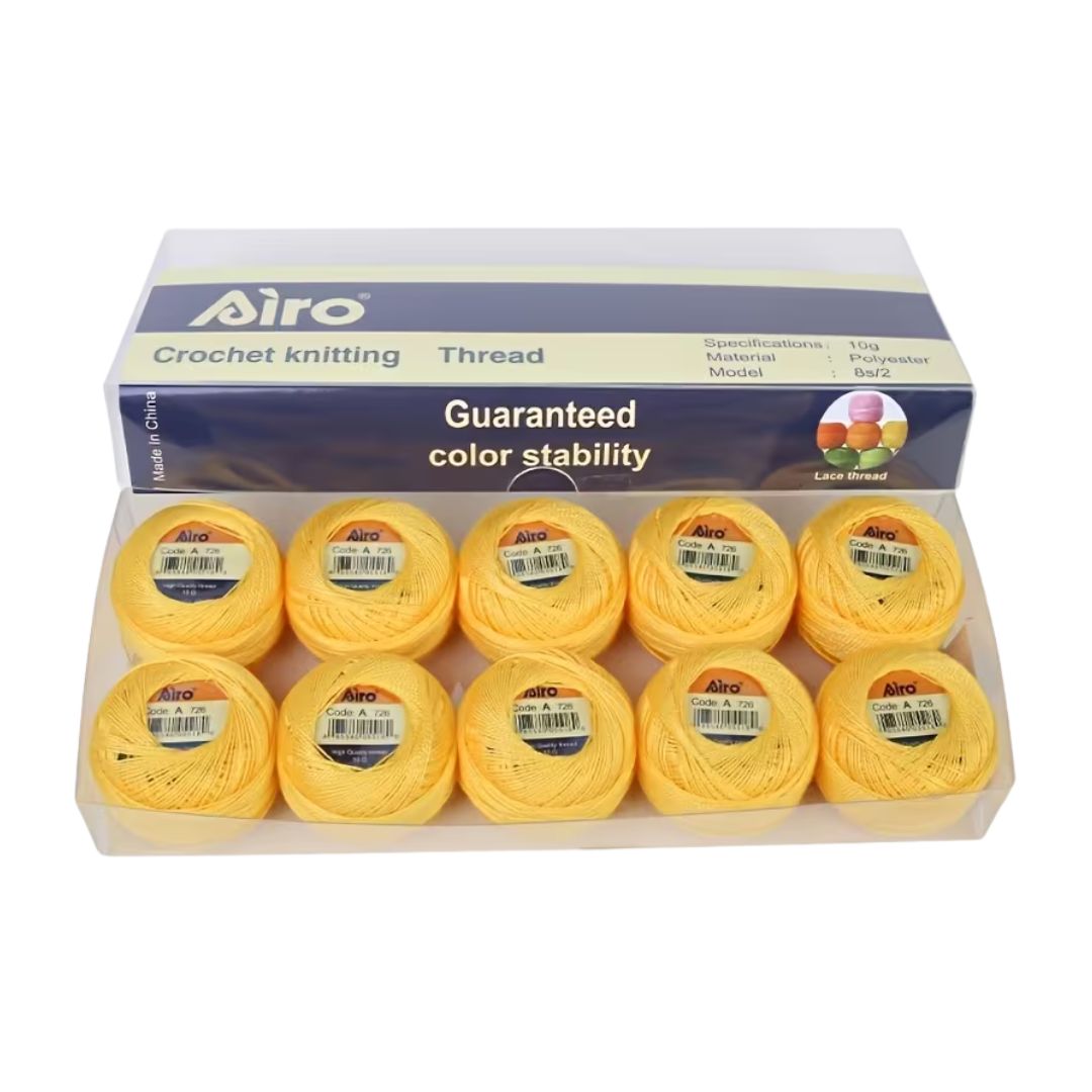 Airo Polyester Embroidery Thread Colour Pack (Pack of 10) (726)