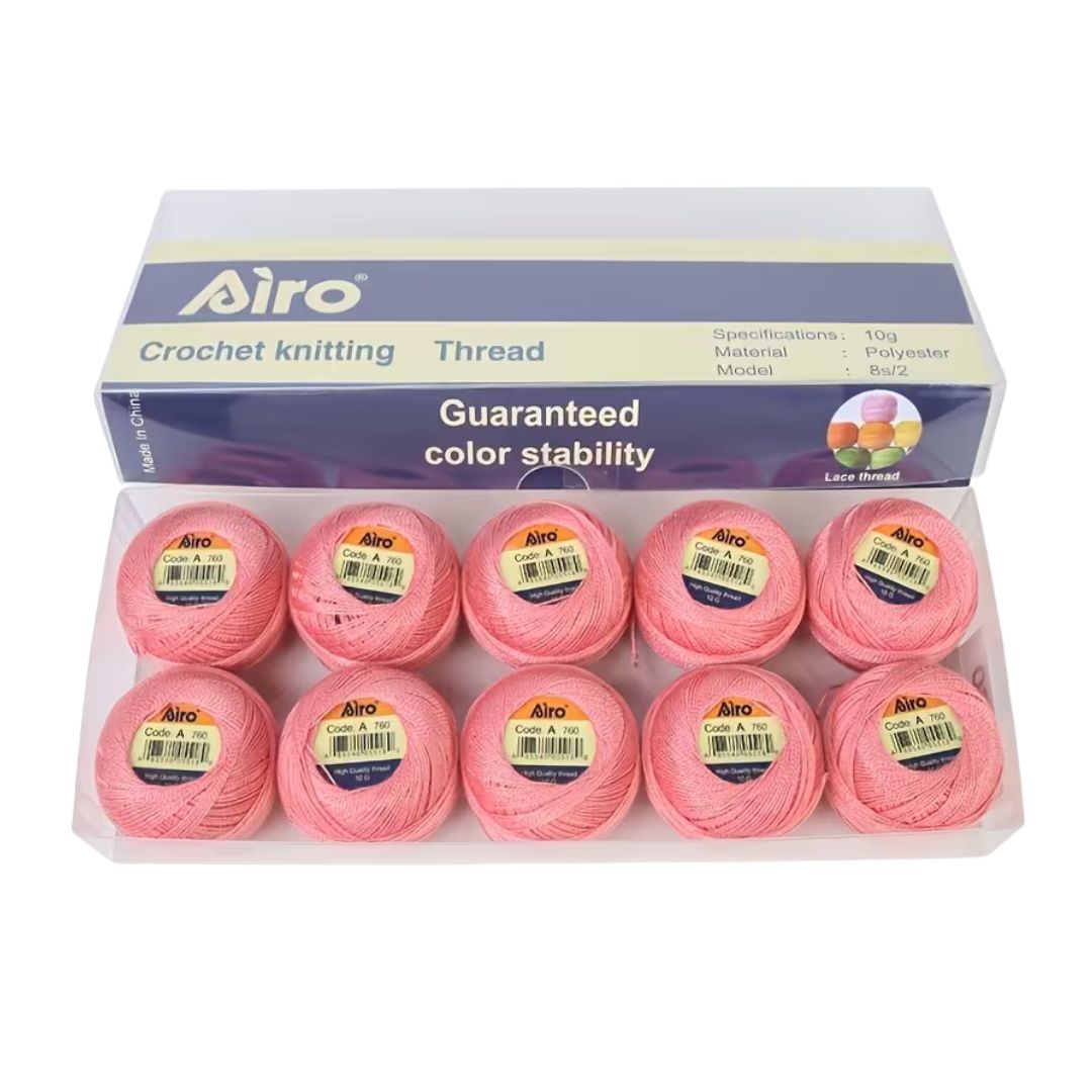 Airo Polyester Embroidery Thread Colour Pack (Pack of 10) (760)
