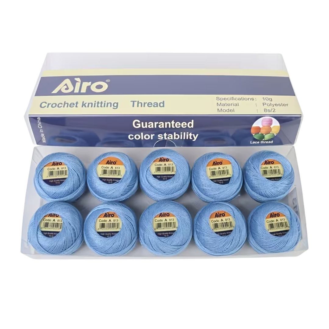 Airo Polyester Embroidery Thread Colour Pack (Pack of 10) (813)
