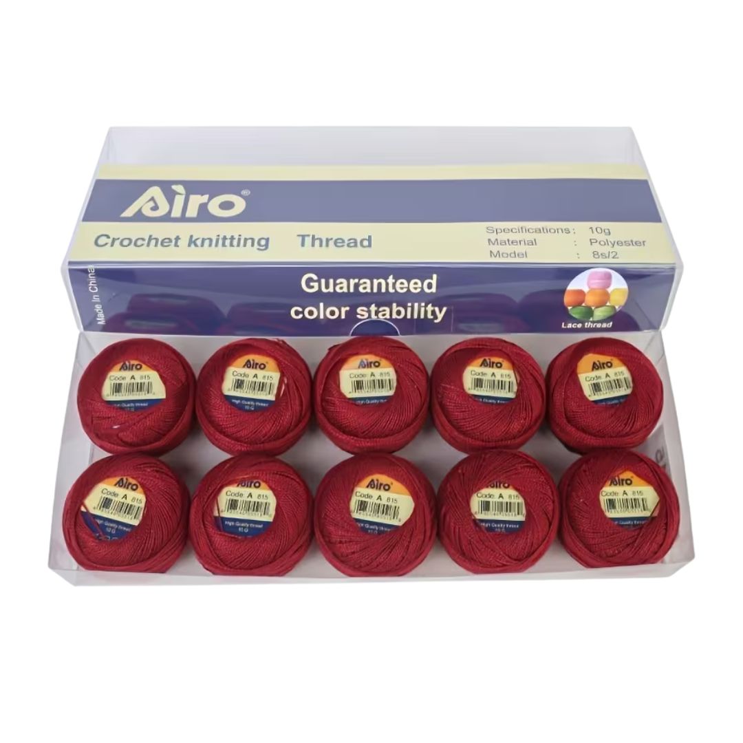 Airo Polyester Embroidery Thread Colour Pack (Pack of 10) (815)