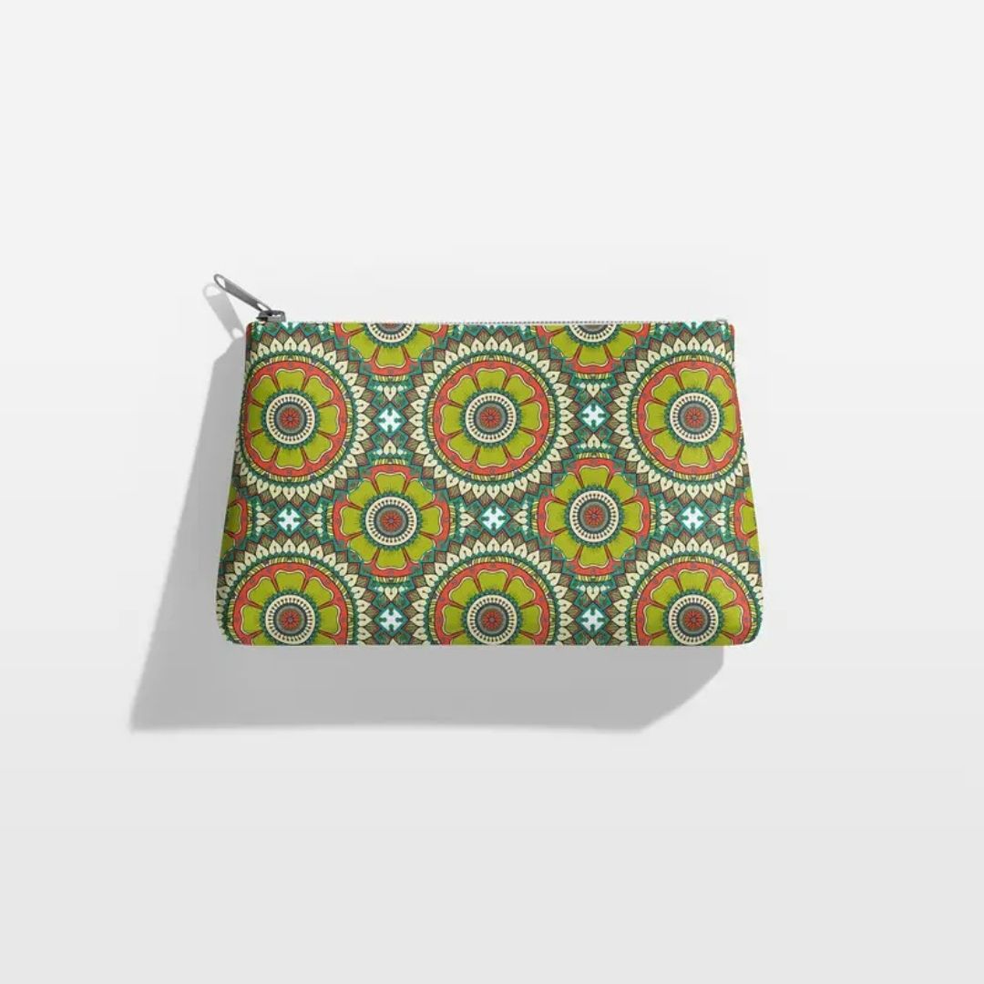 Handmayk Multi-Purpose Polyester Fabric (Pre-Cut) - Floral Collection (Green Mandala)