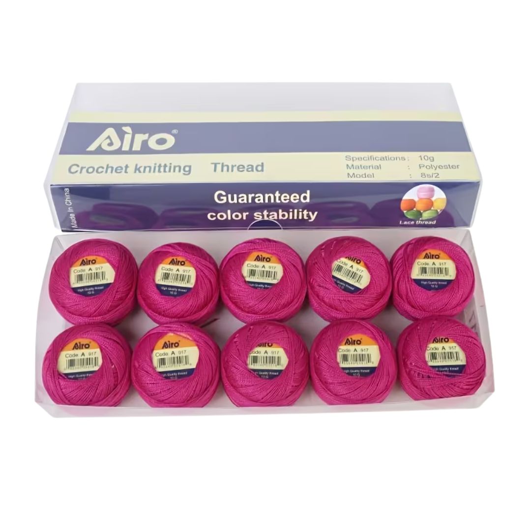 Airo Polyester Embroidery Thread Colour Pack (Pack of 10) (917)