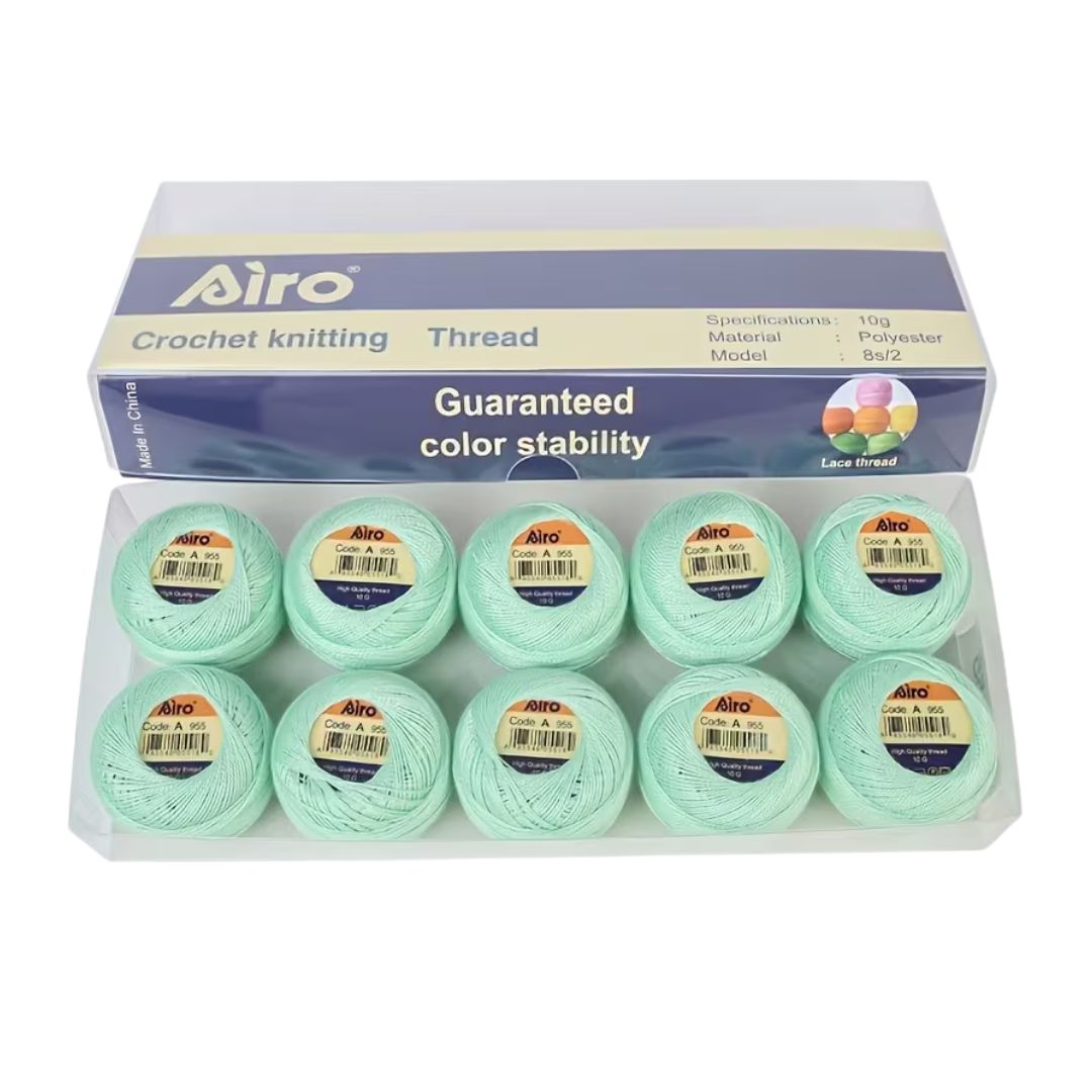 Airo Polyester Embroidery Thread Colour Pack (Pack of 10) (955)