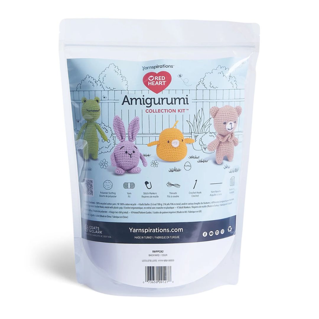 Red Heart Amigurumi Kit - Animals (Backyard)