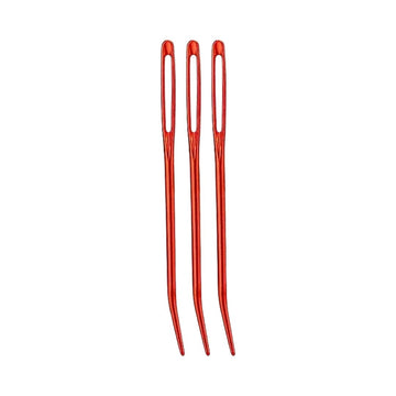 Handmayk Bent Tip Darning Needles (Pack of 3) (Red)