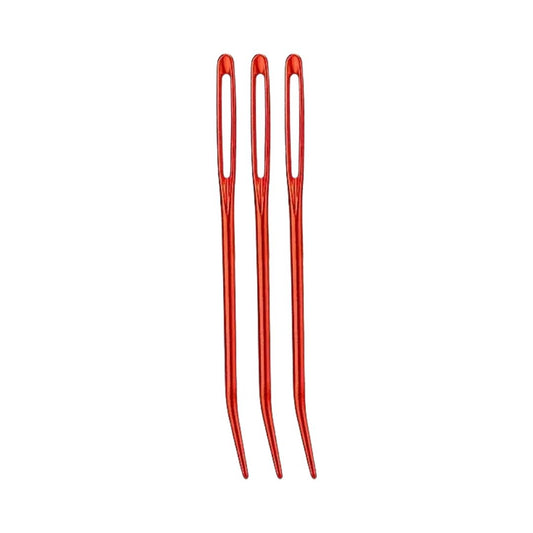 Handmayk Bent Tip Darning Needles (Pack of 3) (Red)