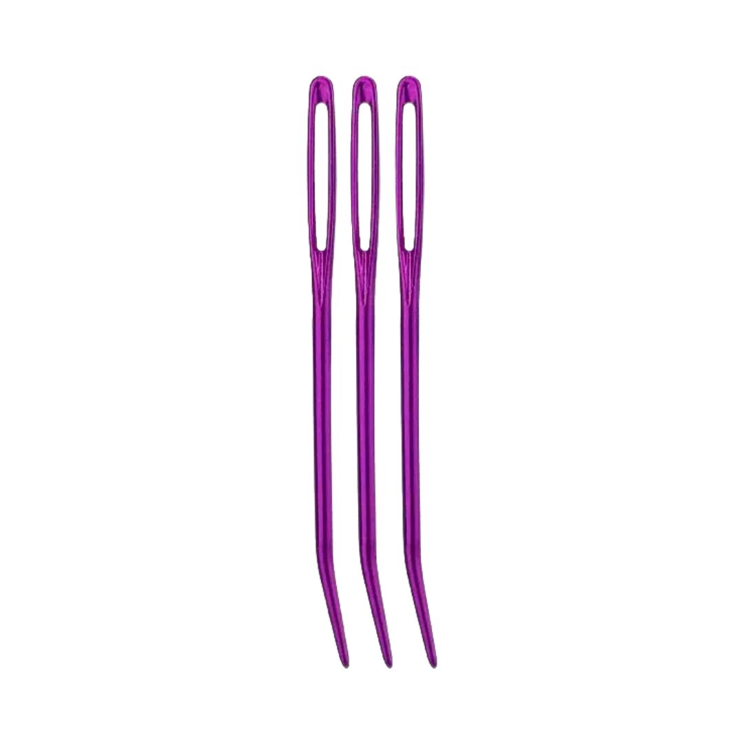 Handmayk Bent Tip Darning Needles (Pack of 3) (Purple)