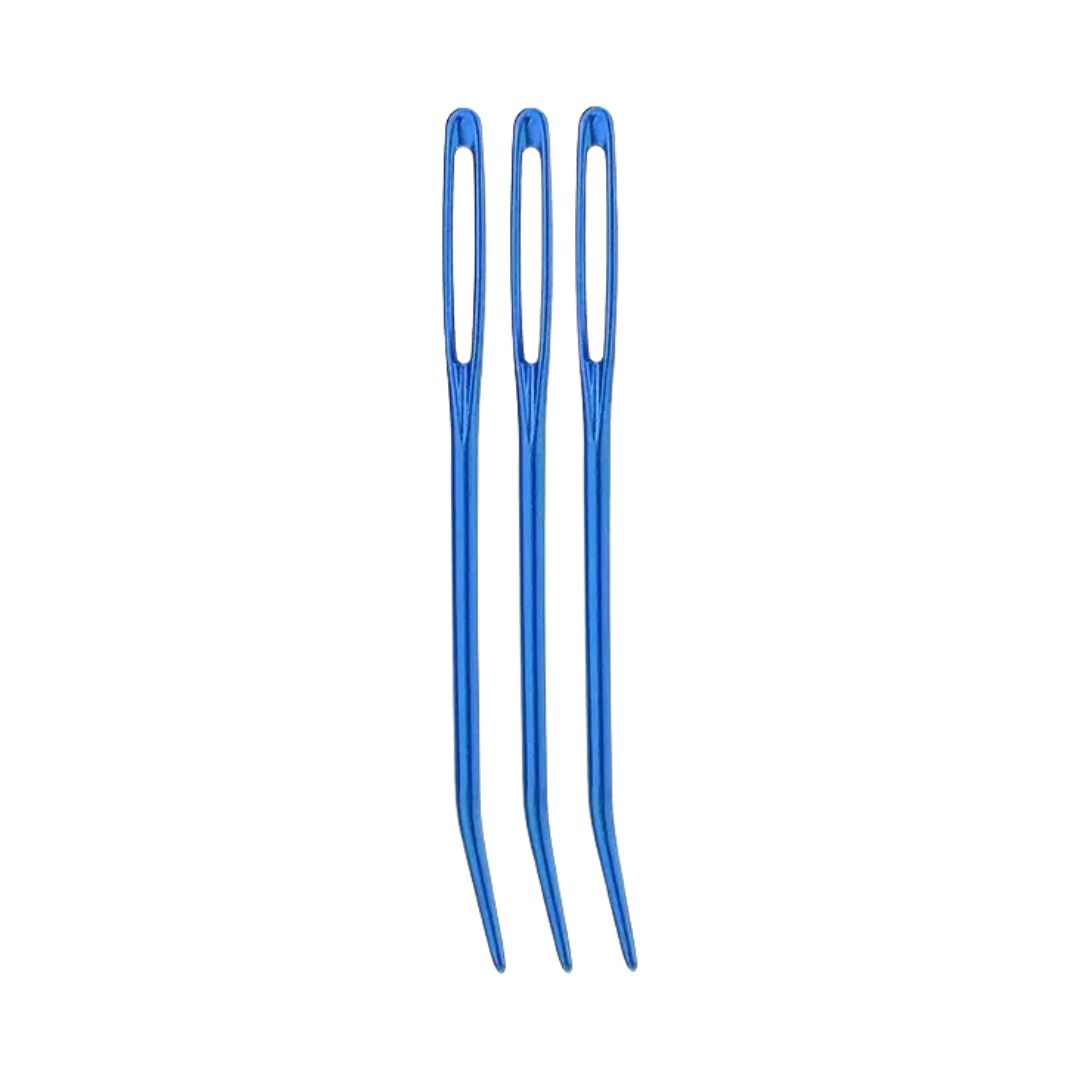 Handmayk Bent Tip Darning Needles (Pack of 3) (Blue)