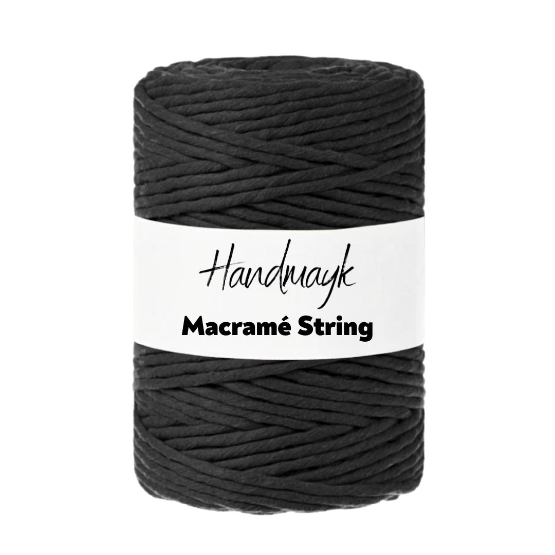 Handmayk Premium Macramé String (3mm) (Black)
