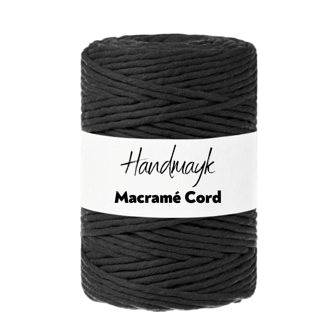 Handmayk Premium Macramé Cord (3mm) (Black)