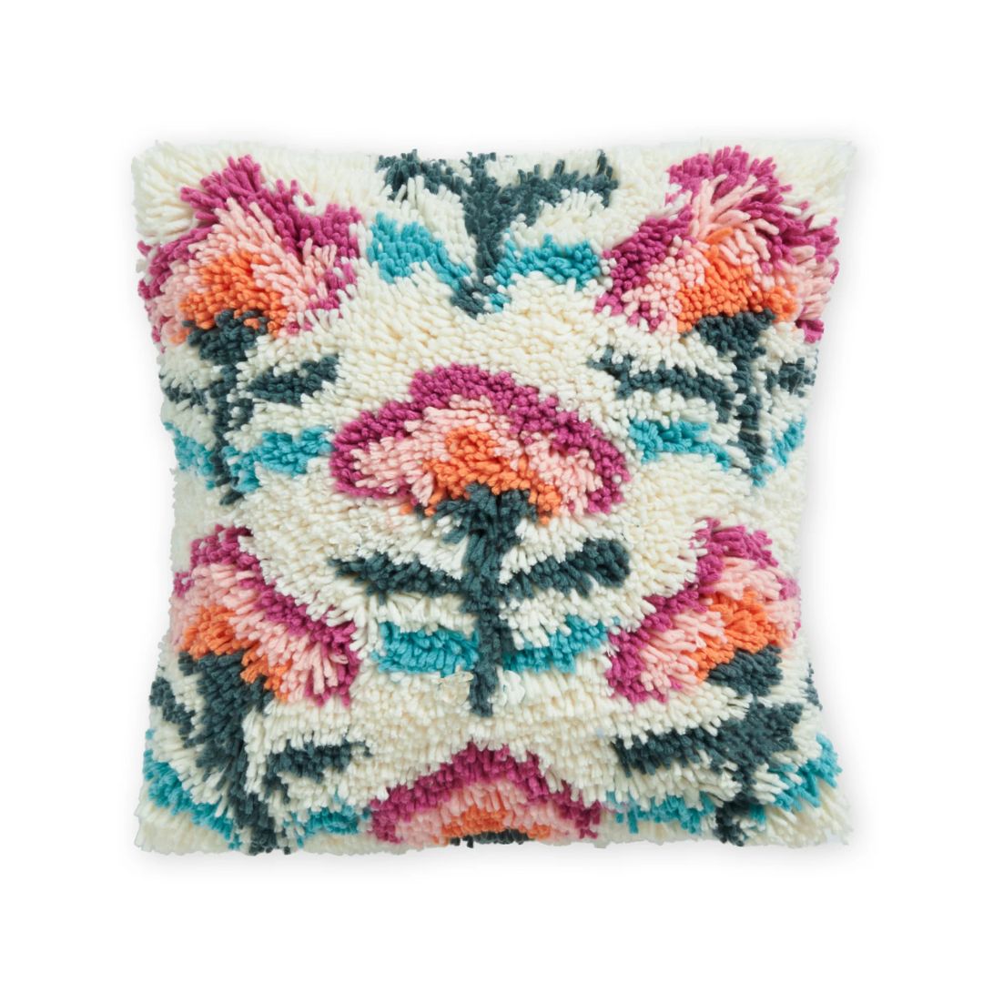 Bernat Latch It Latch Hook Kit - Fleece Pillow Cover (Blooming)