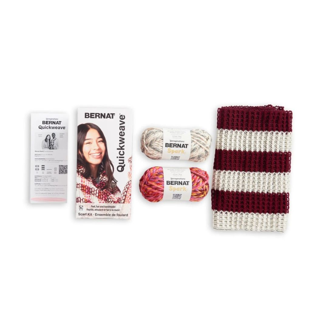 Bernat Quickweave Weaving Kit - Scarf Collection (Burgundy Tartan)