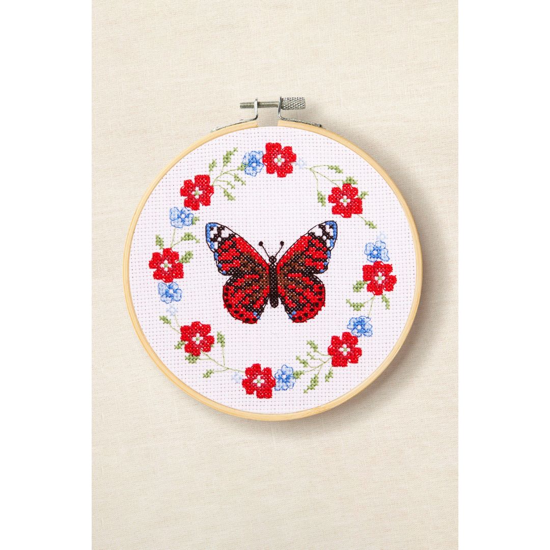 DMC Cross Stitch Kit - The Designer Collection (Butterfly Blooms by Jo Aston)