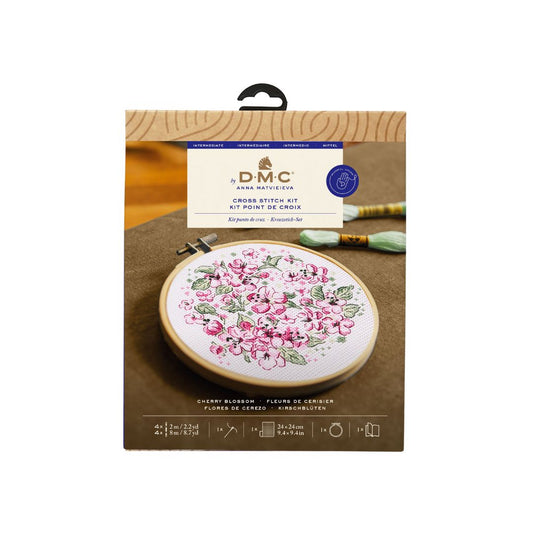 DMC Cross Stitch Kit - The Designer Collection (Cherry Blossom by Anna Matvieieva)