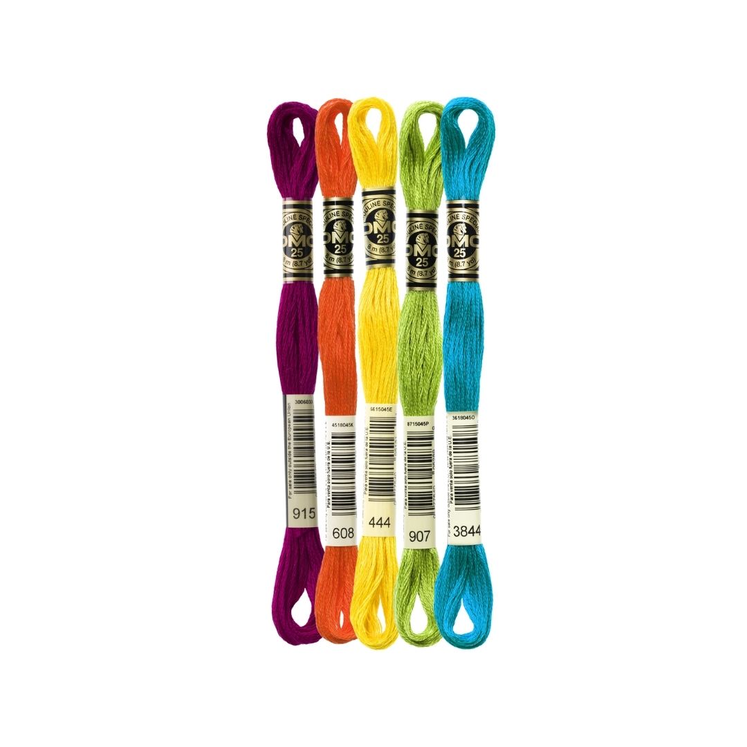 DMC Stranded Cotton Mouliné Spécial Embroidery Thread Colour Pack (Club Tropicana)