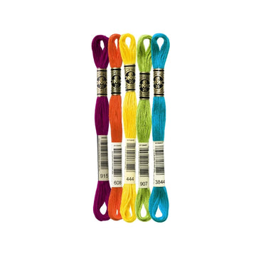 DMC Stranded Cotton Mouliné Spécial Embroidery Thread Colour Pack (Club Tropicana)