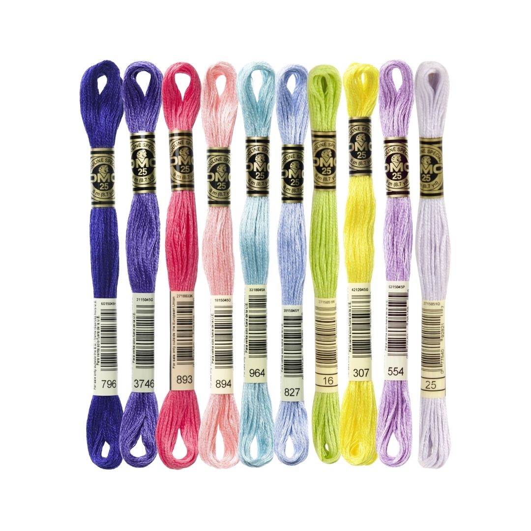 DMC Stranded Cotton Mouliné Spécial Embroidery Thread Colour Pack (Cyberpunk)