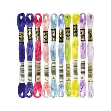 DMC Stranded Cotton Mouliné Spécial Embroidery Thread Colour Pack (Cyberpunk)