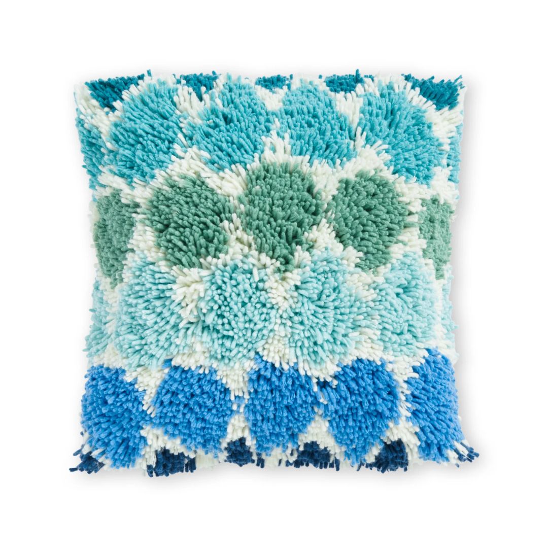 Bernat Latch It Latch Hook Kit - Fleece Pillow Cover (Drips & Drops)