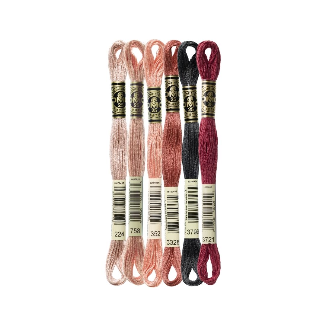 DMC Stranded Cotton Mouliné Spécial Embroidery Thread Colour Pack (Flamboyant Flamingo)