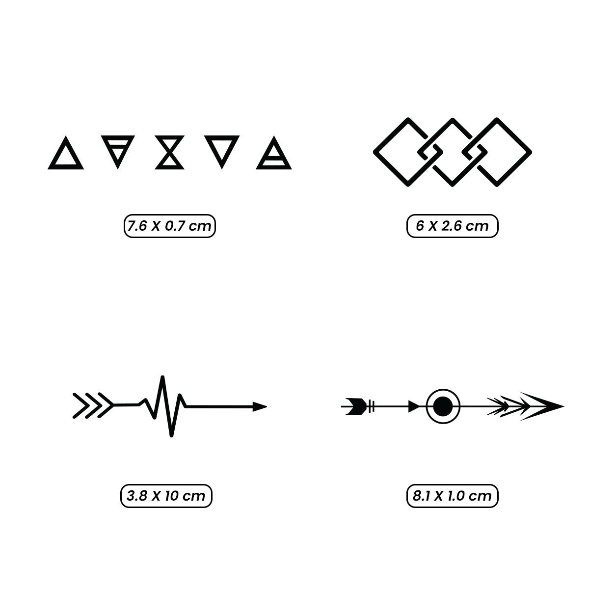 Le Inka Temporary Tattoos - Geometric Collection