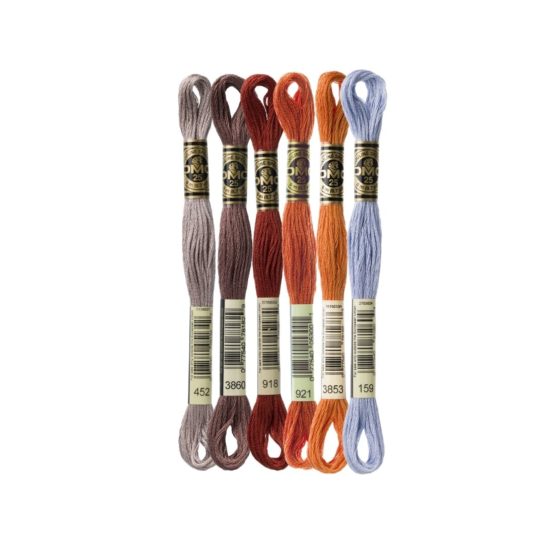 DMC Stranded Cotton Mouliné Spécial Embroidery Thread Colour Pack (Gold in Tuscany)