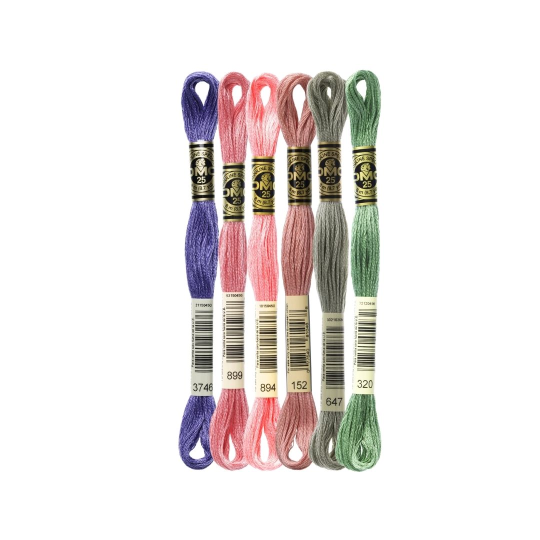 DMC Stranded Cotton Mouliné Spécial Embroidery Thread Colour Pack (Green Birthday Cake)