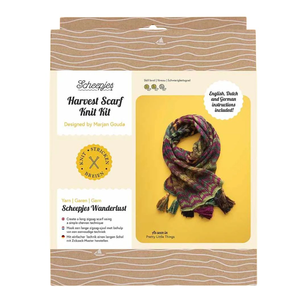 Scheepjes Knitting Kit - Pretty Little Things (Harvest Scarf)