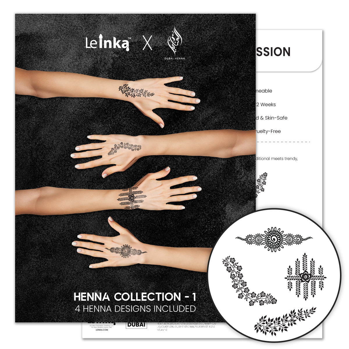 Le Inka Temporary Tattoos - Henna Collection