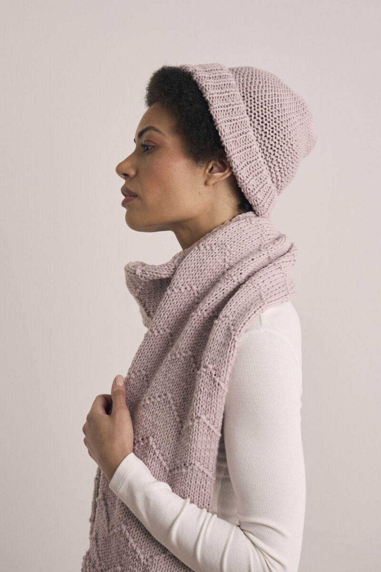 Holkham Hat + Scarf by Quail Studio Knitting Printed Pattern