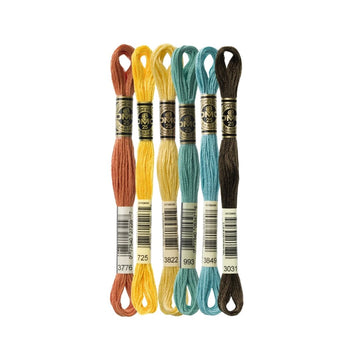 DMC Stranded Cotton Mouliné Spécial Embroidery Thread Colour Pack (Idyllic Sunset)