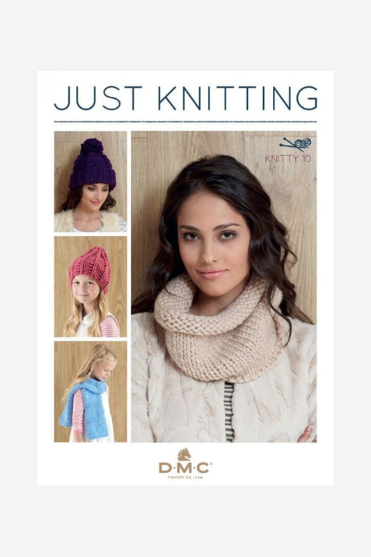 DMC Knitty 10 Knitting Book (Hats & Scarves)