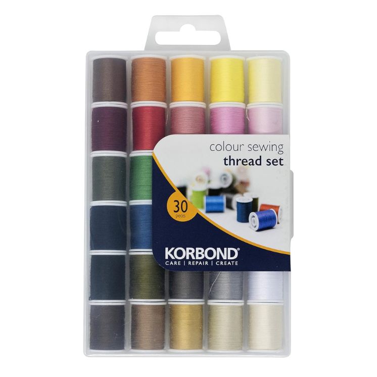 Korbond Colour Sewing Thread Set (Pack of 30)
