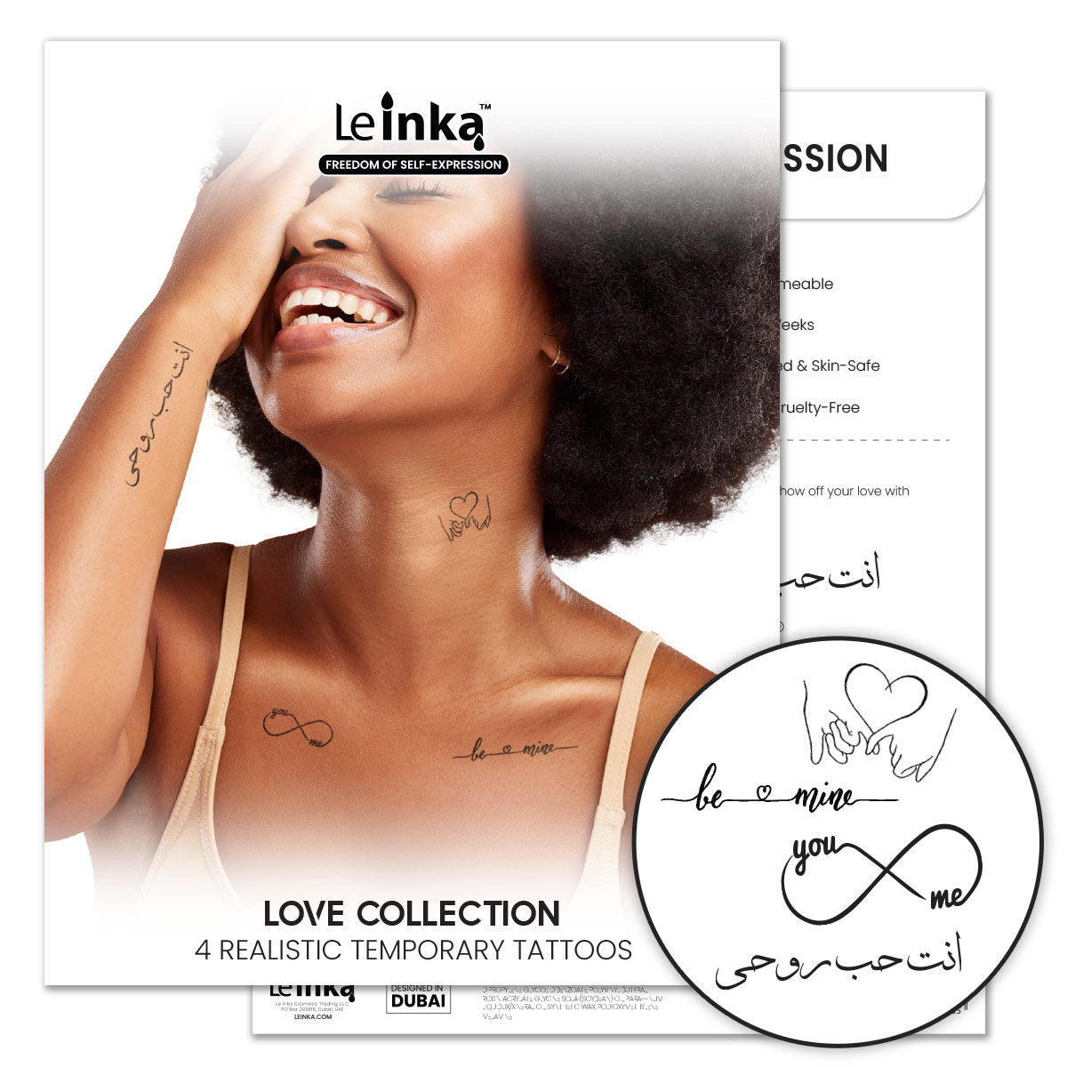 Le Inka Temporary Tattoos - Love Collection