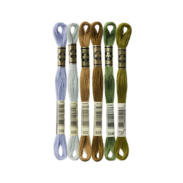 DMC Stranded Cotton Mouliné Spécial Embroidery Thread Colour Pack (Land Meets Sky)