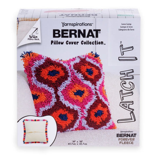 Bernat Latch It Latch Hook Kit - Fleece Pillow Cover (Lava Lamp)
