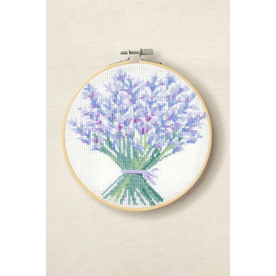 DMC Cross Stitch Kit - The Designer Collection (Lavender Bouquet  by Nathalie Weinzaepflen)