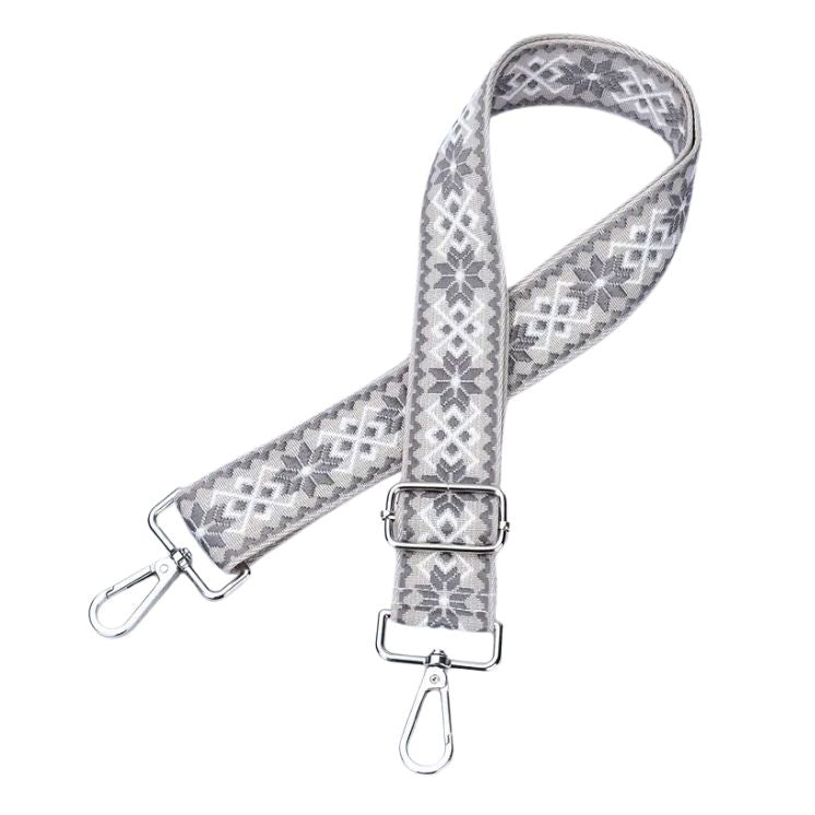 Handmayk Woven Fabric Bag Strap (Light Grey Star)