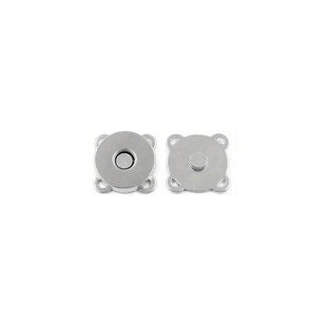 Handmayk Sew-On Magnetic Snap Buttons (Pack of 6) (Silver)