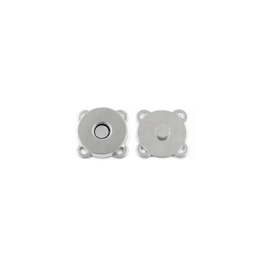 Handmayk Sew-On Magnetic Snap Buttons (Pack of 6) (Silver)
