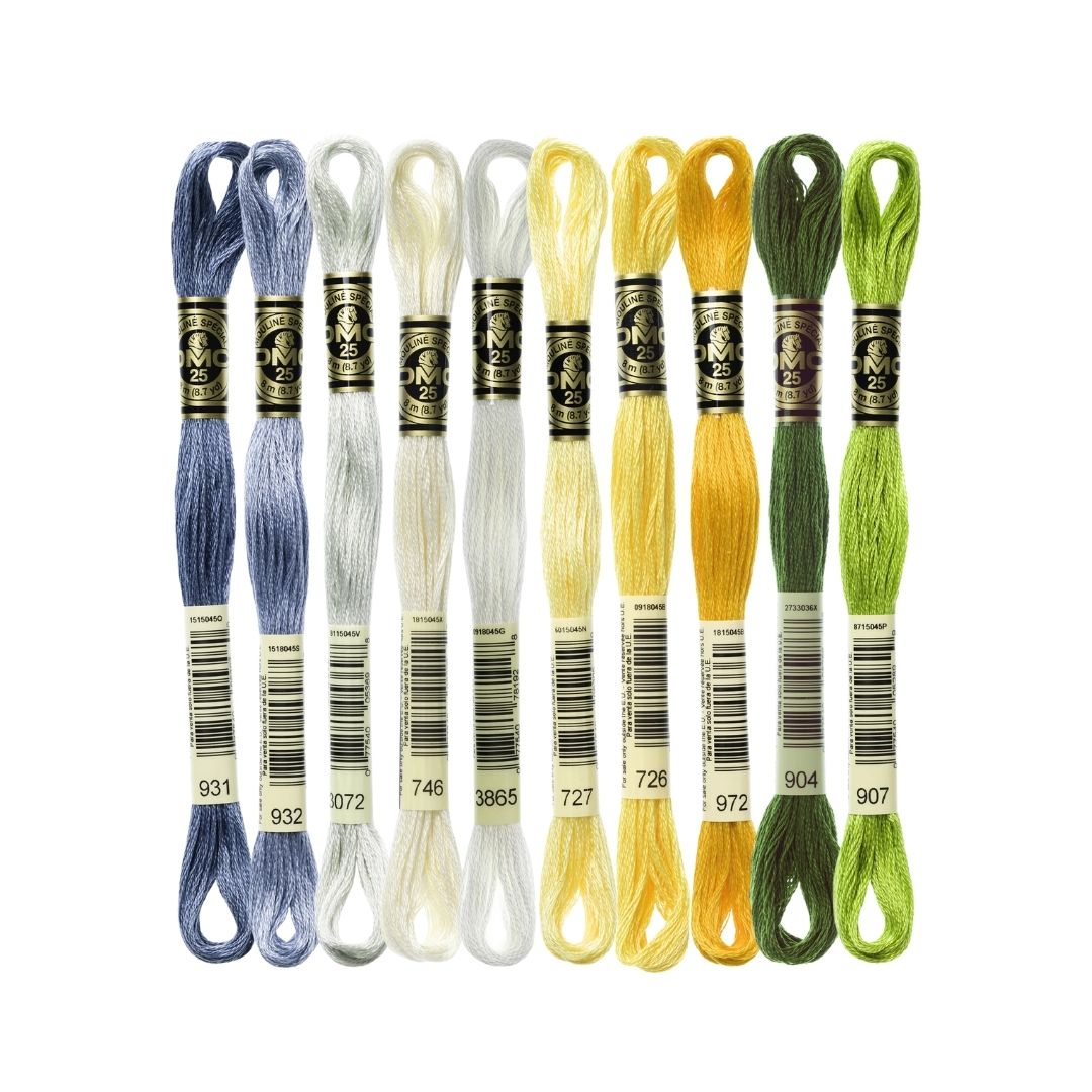 DMC Stranded Cotton Mouliné Spécial Embroidery Thread Colour Pack (Meadow)