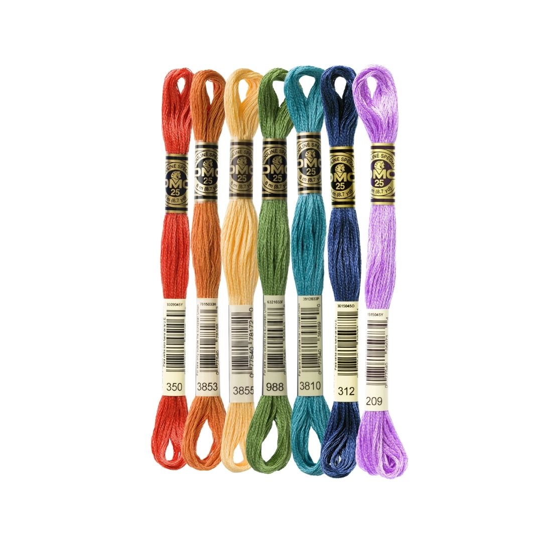 DMC Stranded Cotton Mouliné Spécial Embroidery Thread Colour Pack (Mildly Muted)