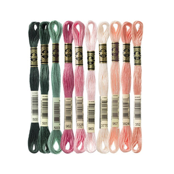 DMC Stranded Cotton Mouliné Spécial Embroidery Thread Colour Pack (Peachy)