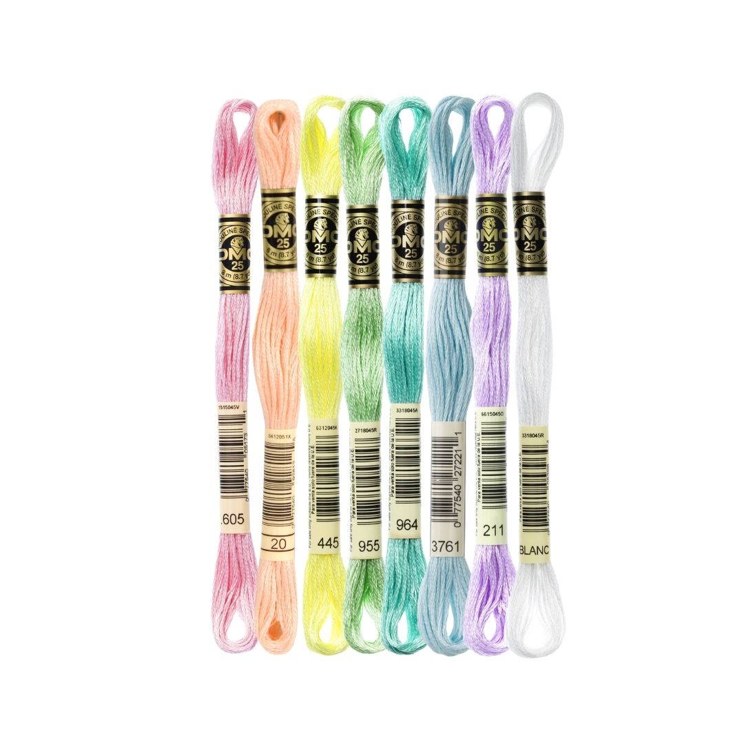DMC Stranded Cotton Mouliné Spécial Embroidery Thread Colour Pack (Perfect Pastels)