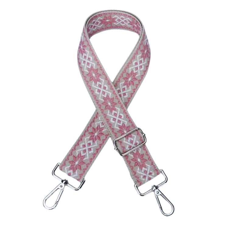Handmayk Woven Fabric Bag Strap (Pink Star)