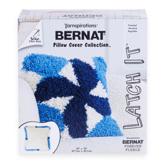 Bernat Latch It Latch Hook Kit - Fleece Pillow Cover (Pinwheel)