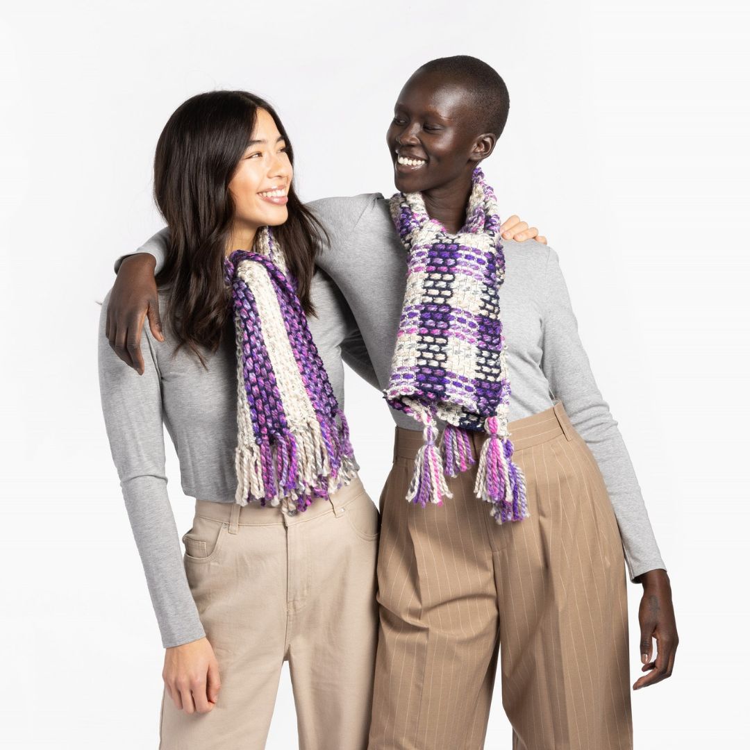 Bernat Quickweave Weaving Kit - Scarf Collection (Purple Tartan)