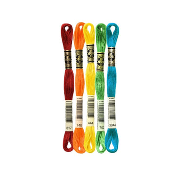 DMC Stranded Cotton Mouliné Spécial Embroidery Thread Colour Pack (Rainbow Brights)