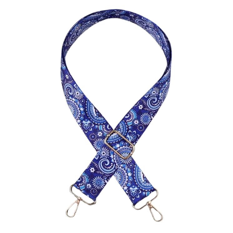 Handmayk Printed Fabric Bag Strap (Retro Blue)